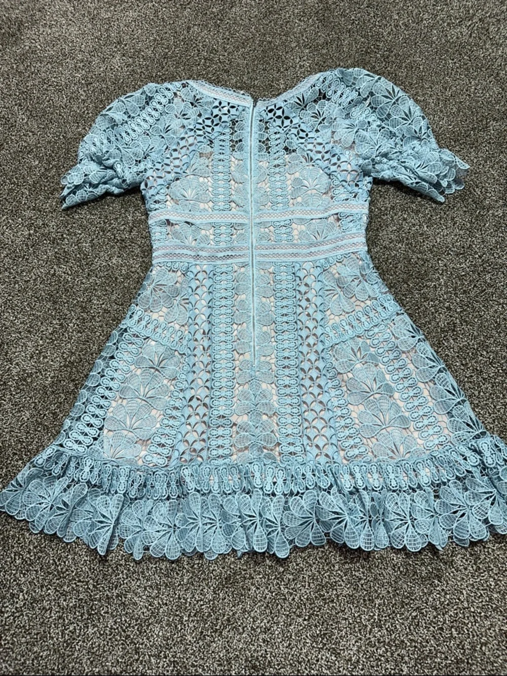 Self Portrait floral guipure lace mini dress lace size 8 - Picture 6 of 9